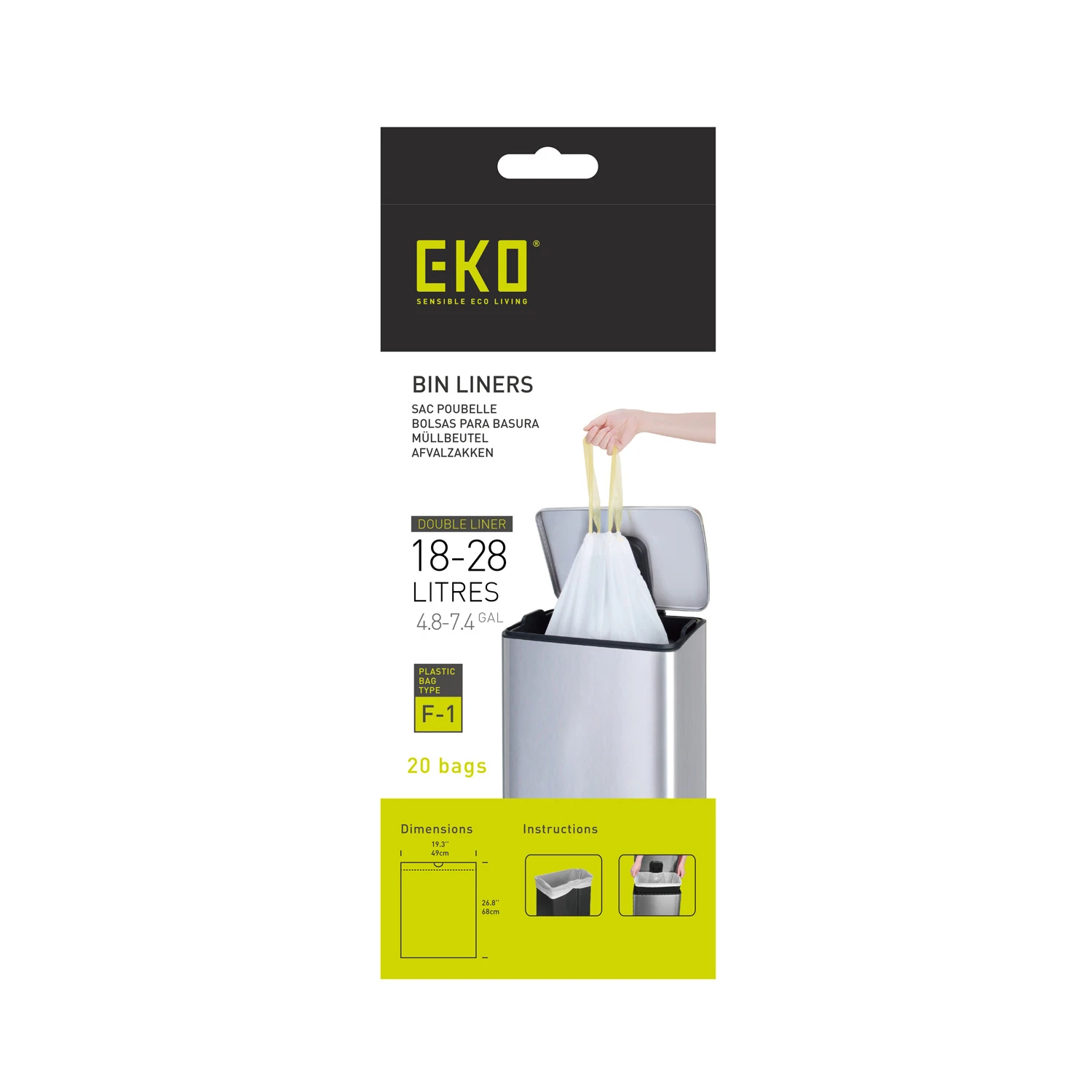 EKO Afvalzak Type F1 18-28 Liter 3 EKO Afvalzak Type F1 18-28 Liter