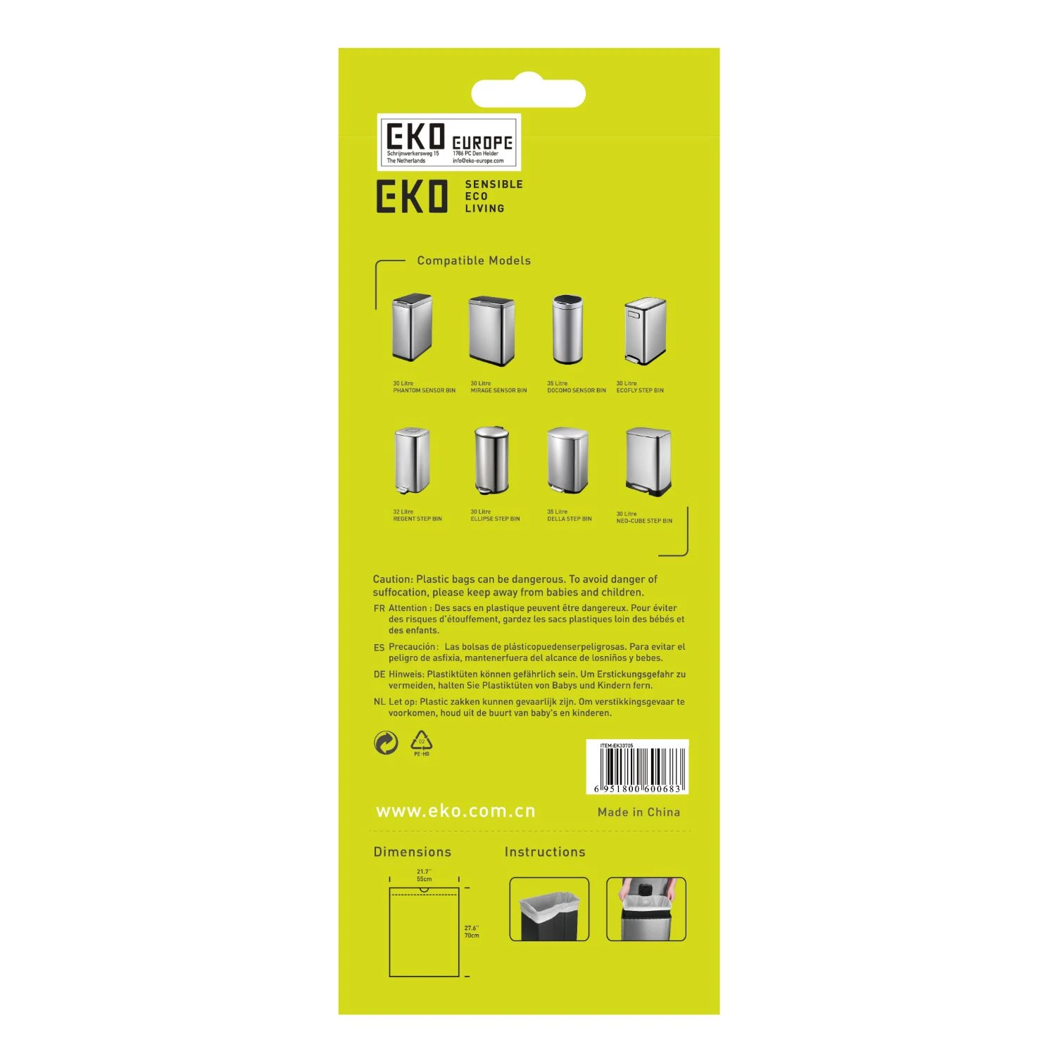 EKO Afvalzak Type E 25-35 Liter 5 EKO Afvalzak Type E 25-35 Liter - Afbeelding 3