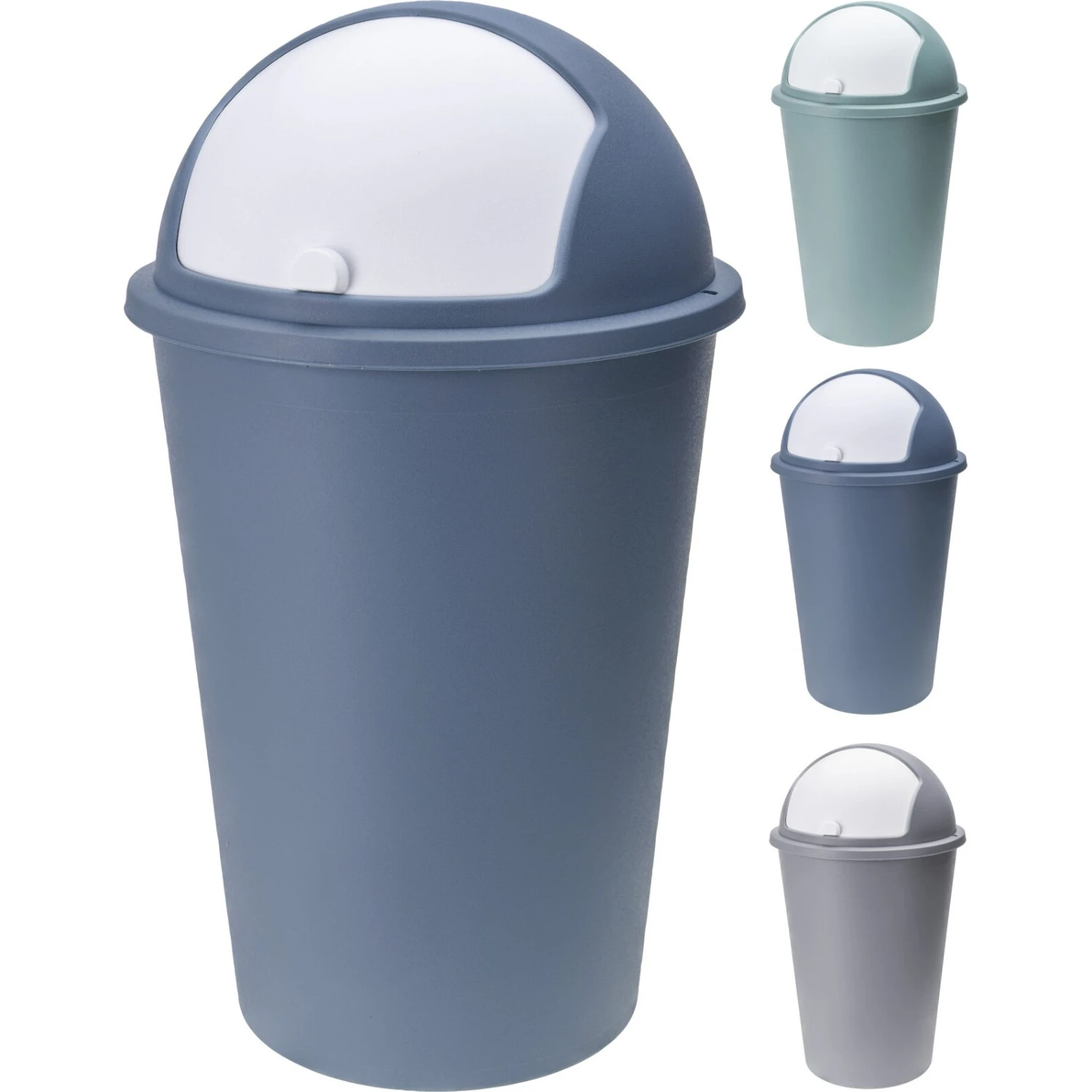 Merkloos Afvalbak 50L 3 Ass Kleur 4 Merkloos Afvalbak 50L 3 Ass Kleur - Afbeelding 2