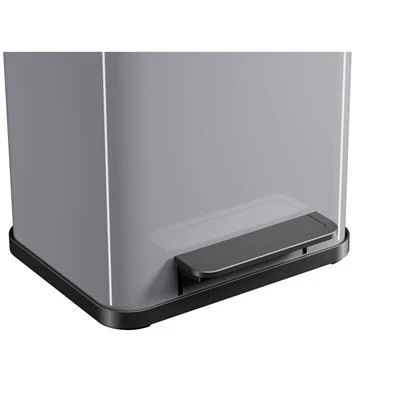 Hailo Öko Duo Plus Pedaalemmer 2X9L Metallic Grijs 5 Hailo Öko Duo Plus Pedaalemmer 2X9L Metallic Grijs - Afbeelding 3