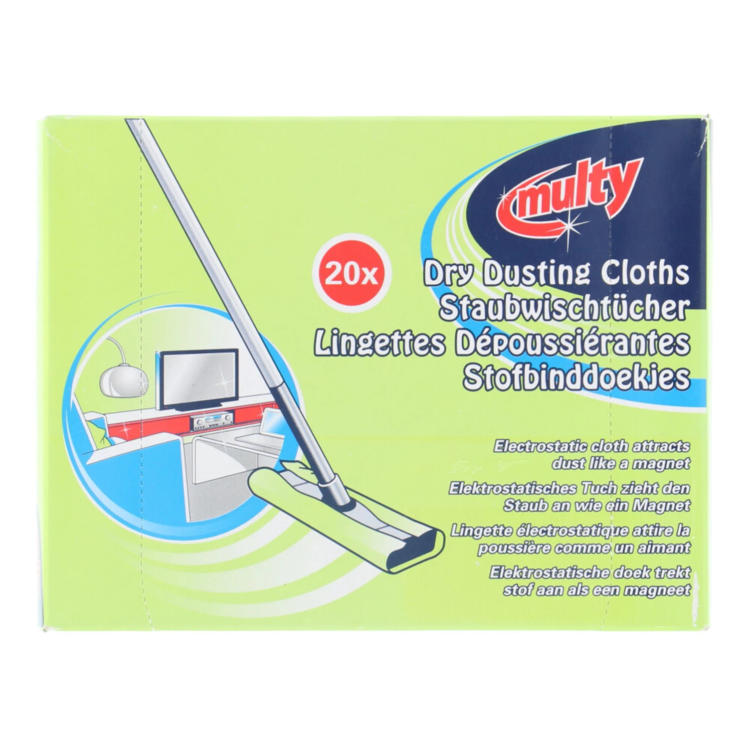 Multy Vloerdoekjes Droog 20 Stuks 3 Multy Vloerdoekjes Droog 20 Stuks