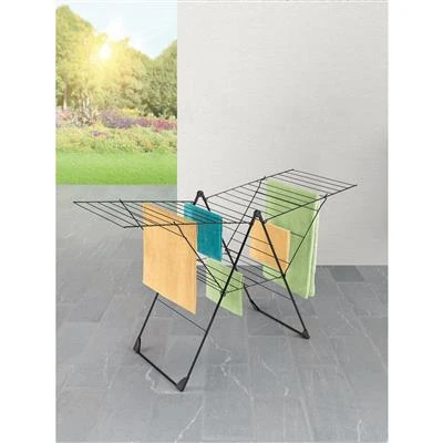 Tomado-Metaltex Vento Droogrek Zwart 110 X 177 X 66 Cm 4 Tomado-Metaltex Vento Droogrek Zwart 110 X 177 X 66 Cm - Afbeelding 2