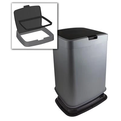 Sunware Delta Vuilniszakhouder 70L Antraciet 4 Sunware Delta Vuilniszakhouder 70L Antraciet - Afbeelding 2