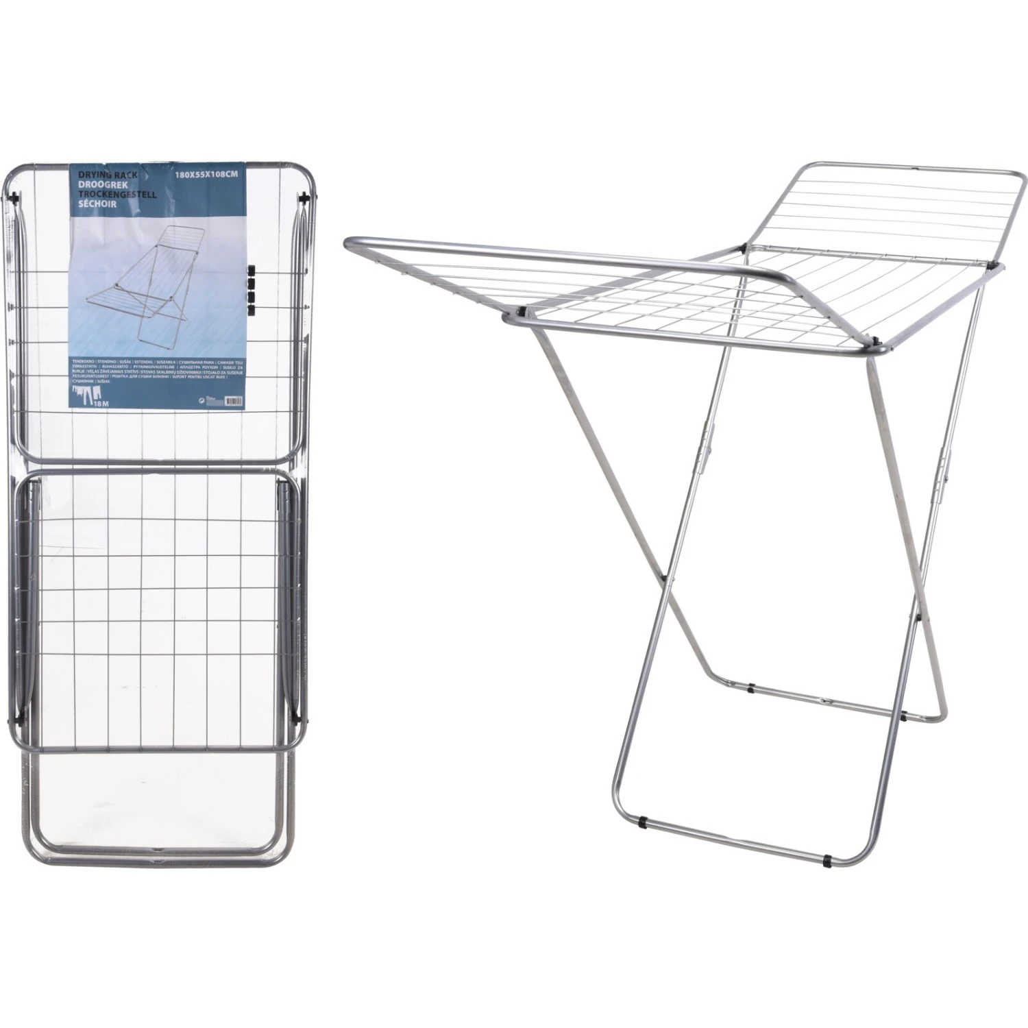 Merkloos Droogrek 18M Metaal 4 Merkloos Droogrek 18M Metaal - Afbeelding 2