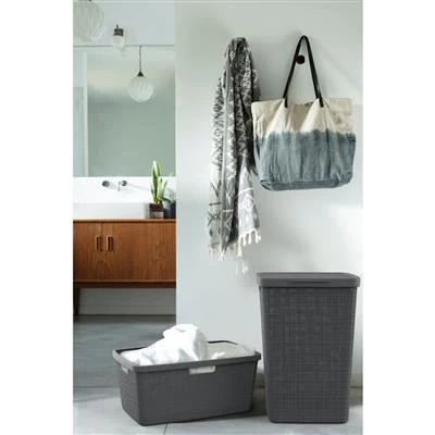 Curver Jute Wasbox 58L Deep Shadow 4 Curver Jute Wasbox 58L Deep Shadow - Afbeelding 2