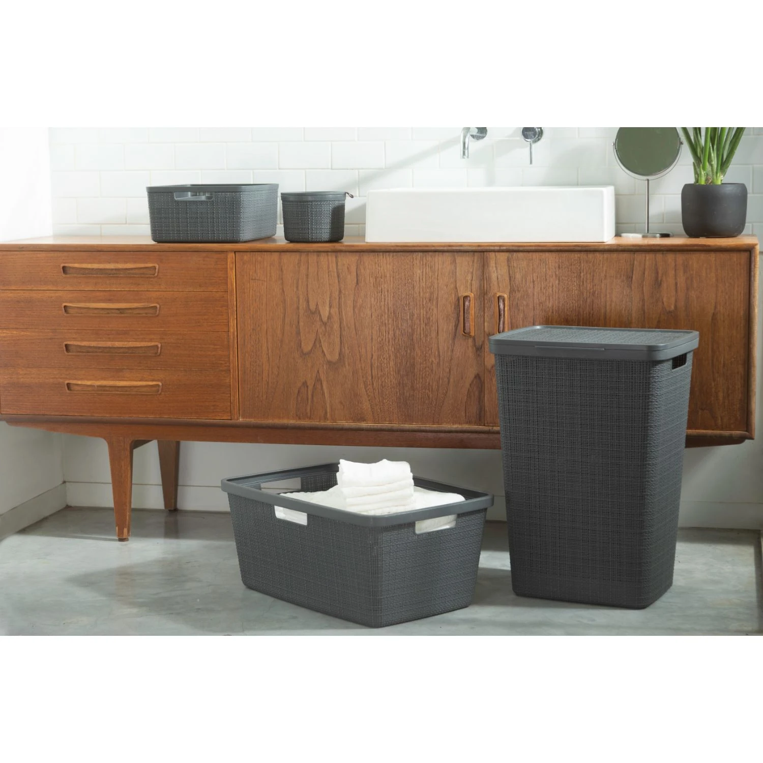 Curver Jute Wasmand 46L Deep Shadow 5 Curver Jute Wasmand 46L Deep Shadow - Afbeelding 3