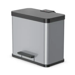 Hailo Öko Duo Plus Pedaalemmer 3X9L Metallic Grijs