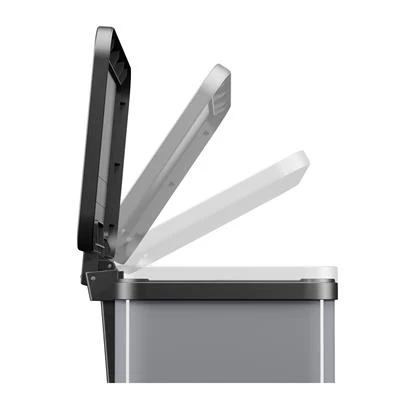 Hailo Öko Duo Plus Pedaalemmer 3X9L Metallic Grijs 5 Hailo Öko Duo Plus Pedaalemmer 3X9L Metallic Grijs - Afbeelding 3