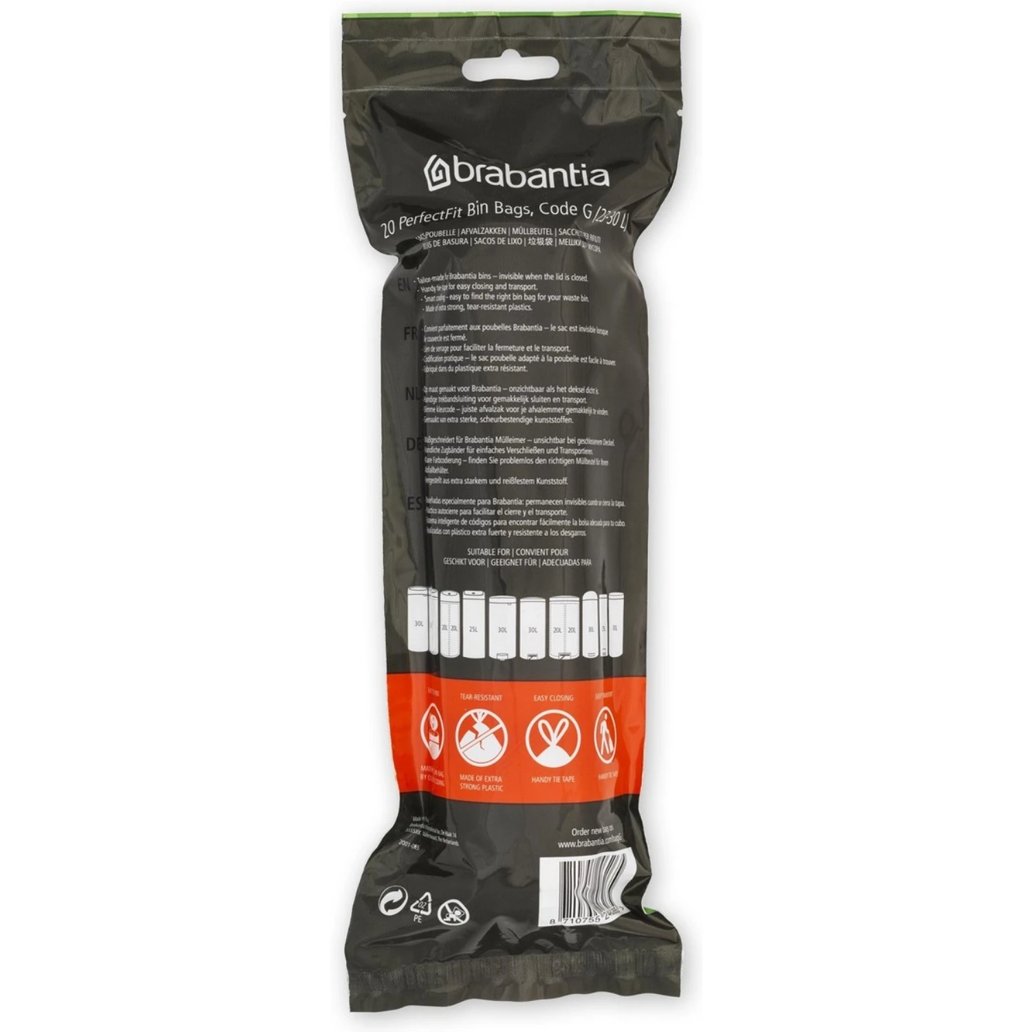 Brabantia PerfectFit Afvalzakken G 23-30 L 20 Stuks 4 Brabantia PerfectFit Afvalzakken G 23-30 L 20 Stuks - Afbeelding 2