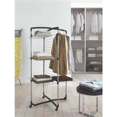 Tomado-Metaltex Droogtoren Faro Zilver 72 X 69 X 134 Cm 5 Tomado-Metaltex Droogtoren Faro Zilver 72 X 69 X 134 Cm - Afbeelding 3