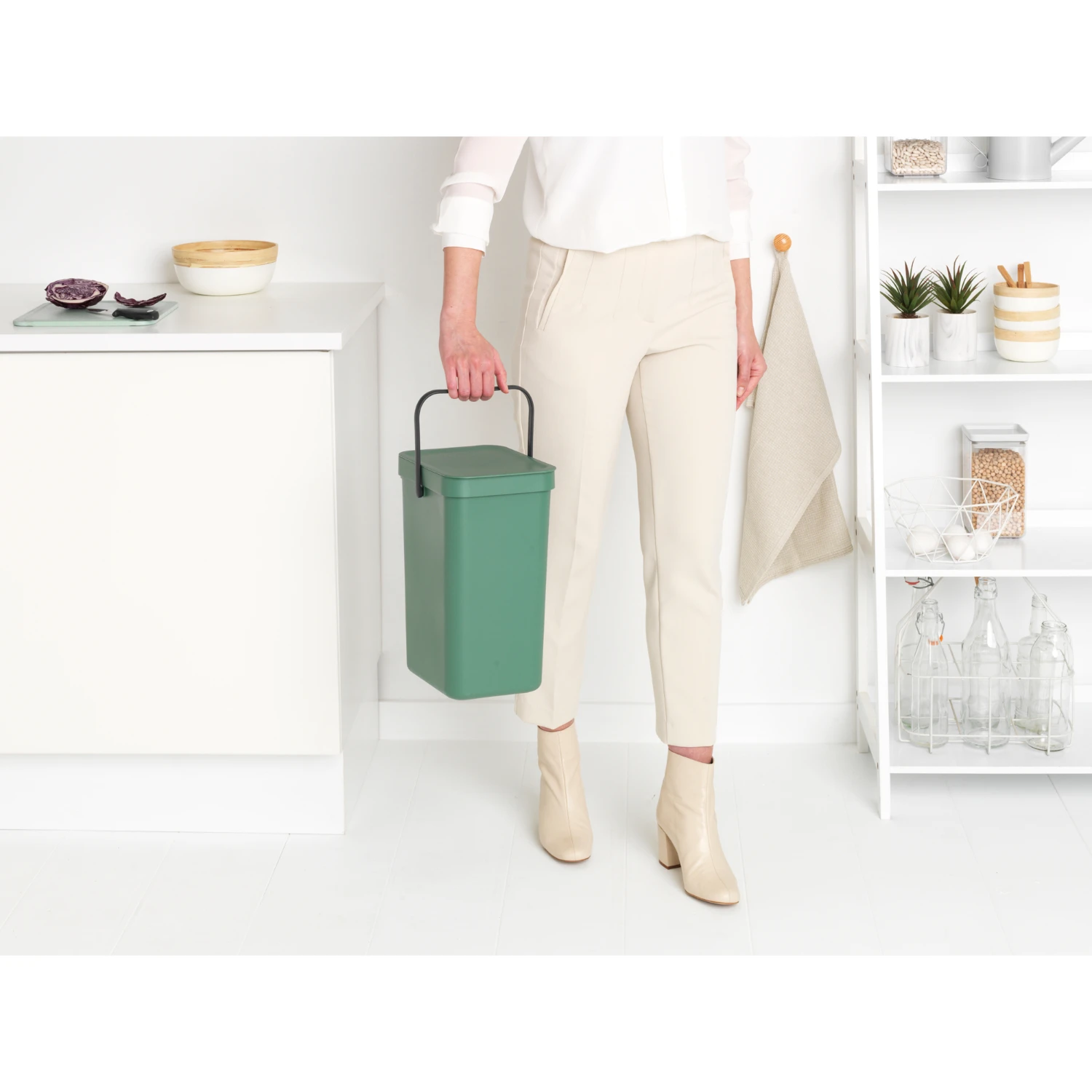 Brabantia Sort & Go Afvalemmer 12 L Fir Groen 6 Brabantia Sort & Go Afvalemmer 12 L Fir Groen - Afbeelding 4
