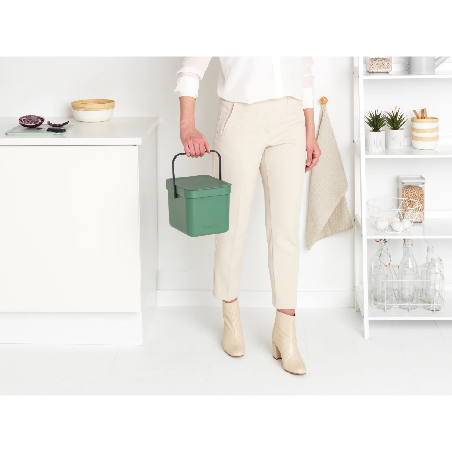 Brabantia Sort & Go Afvalemmer 6 L Fir Groen 6 Brabantia Sort & Go Afvalemmer 6 L Fir Groen - Afbeelding 4