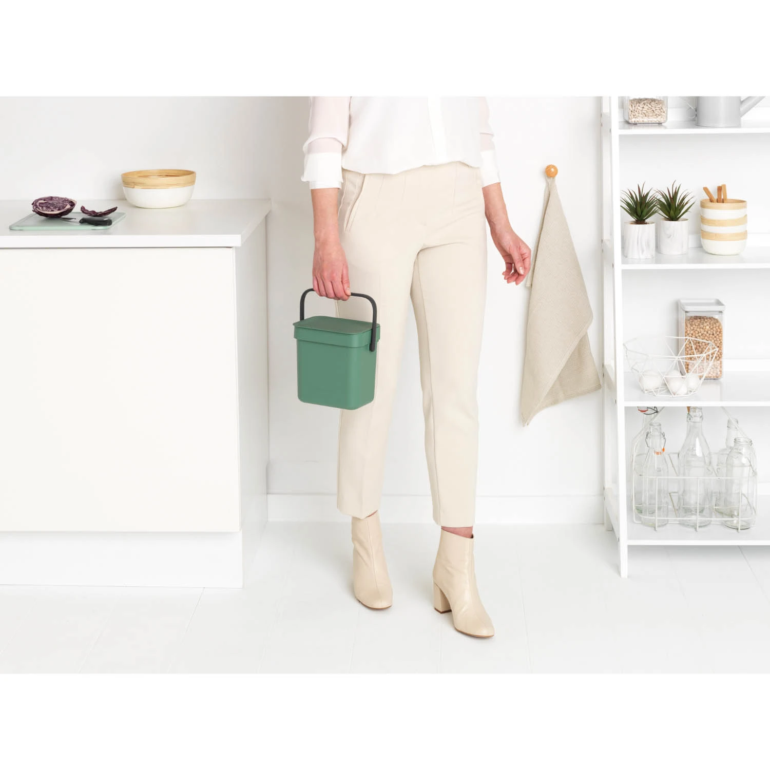 Brabantia Sort & Go Afvalbakje 3 L Fir Groen 7 Brabantia Sort & Go Afvalbakje 3 L Fir Groen - Afbeelding 5