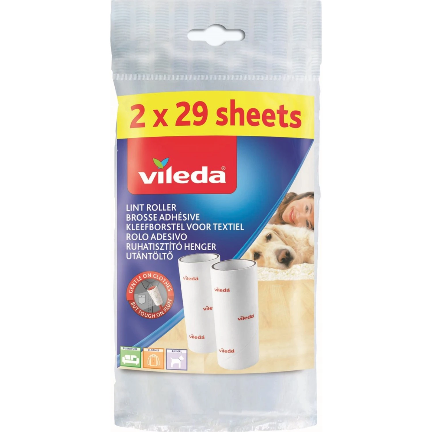 Vileda Vervanging Kleefborstel 2x29 Bladen 3 Vileda Vervanging Kleefborstel 2x29 Bladen
