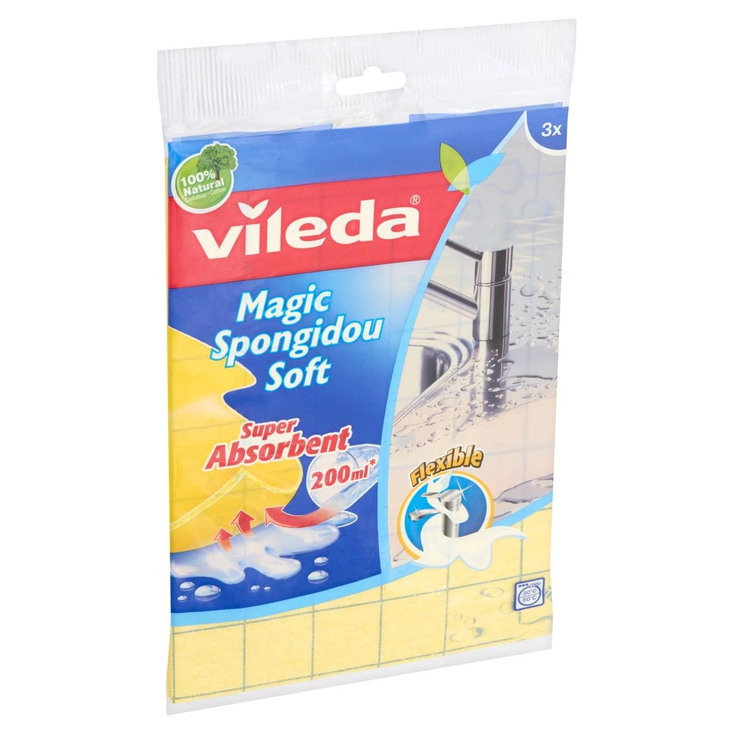 Vileda Spongidou Magic Sponsdoek 3 Stuks 3 Vileda Spongidou Magic Sponsdoek 3 Stuks