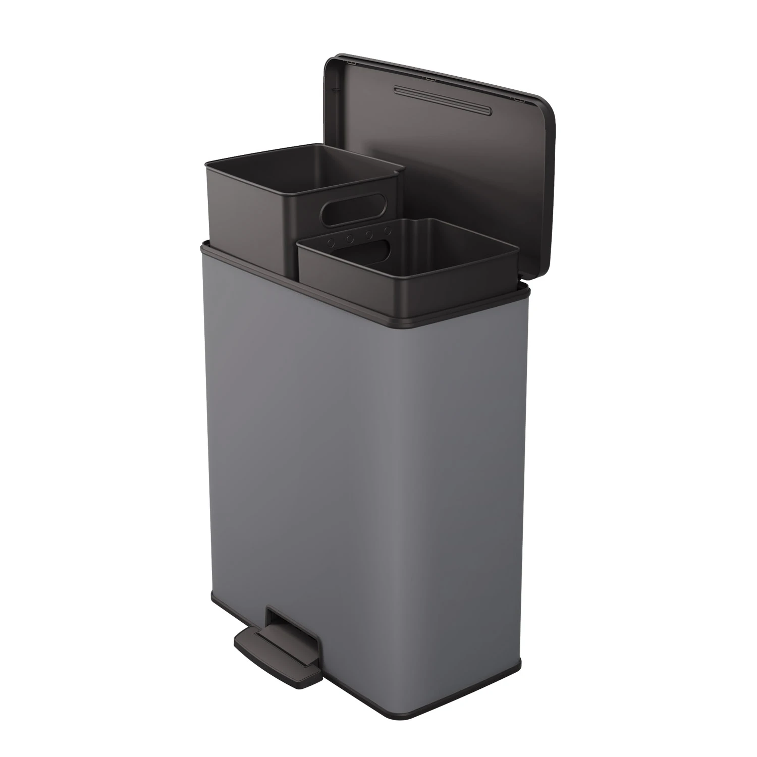 Curver Decobin Duo 26L/26L Cool Grey 4 Curver Decobin Duo 26L/26L Cool Grey - Afbeelding 2