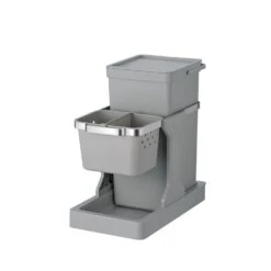 Eko Afvalemmer 20+4l Grijs Deco Inbouw