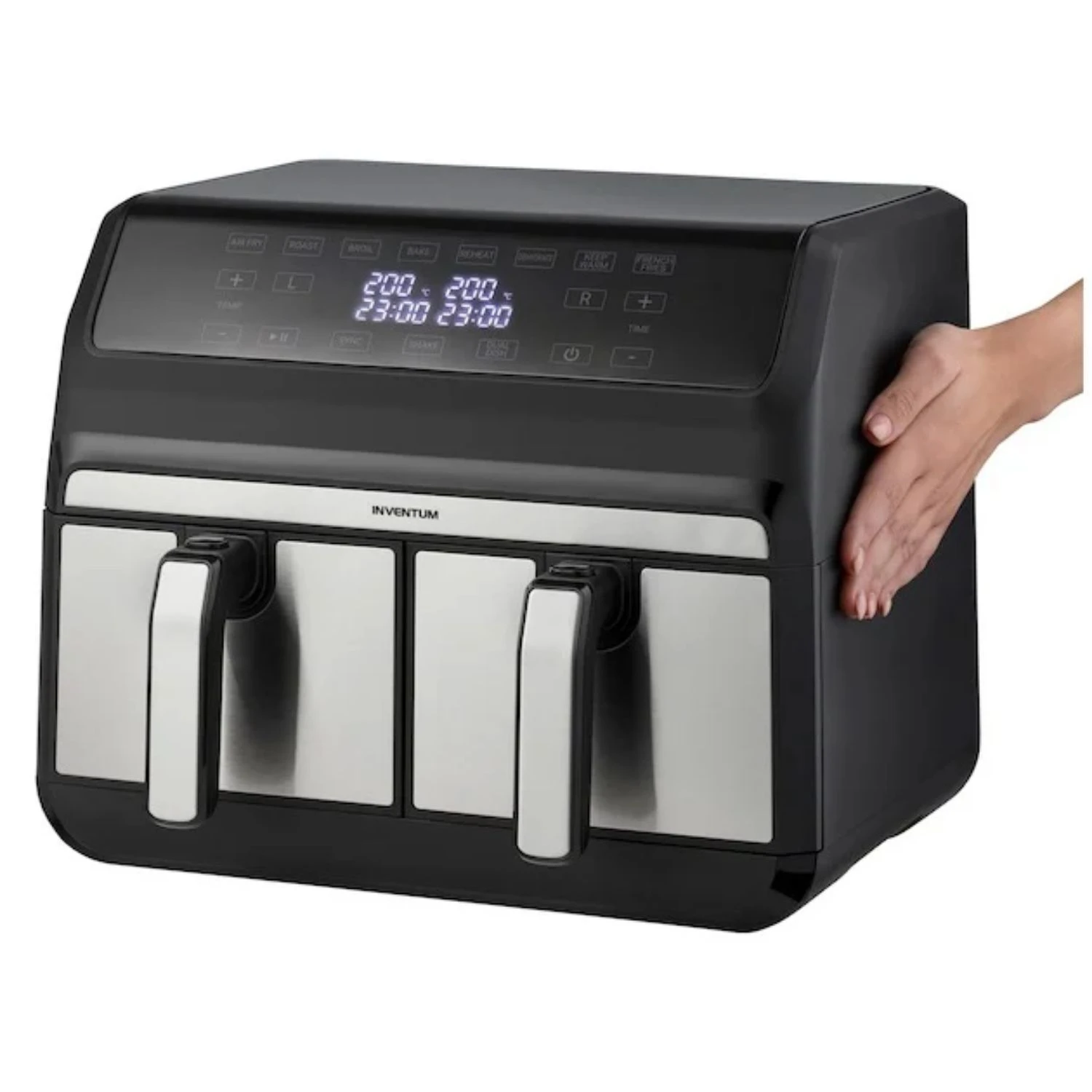 Inventum Hetelucht Friteuse Dubbel 2x 4 L Rvs/ Zwart 1700W 5 Inventum Hetelucht Friteuse Dubbel 2x 4 L Rvs/ Zwart 1700W - Afbeelding 3