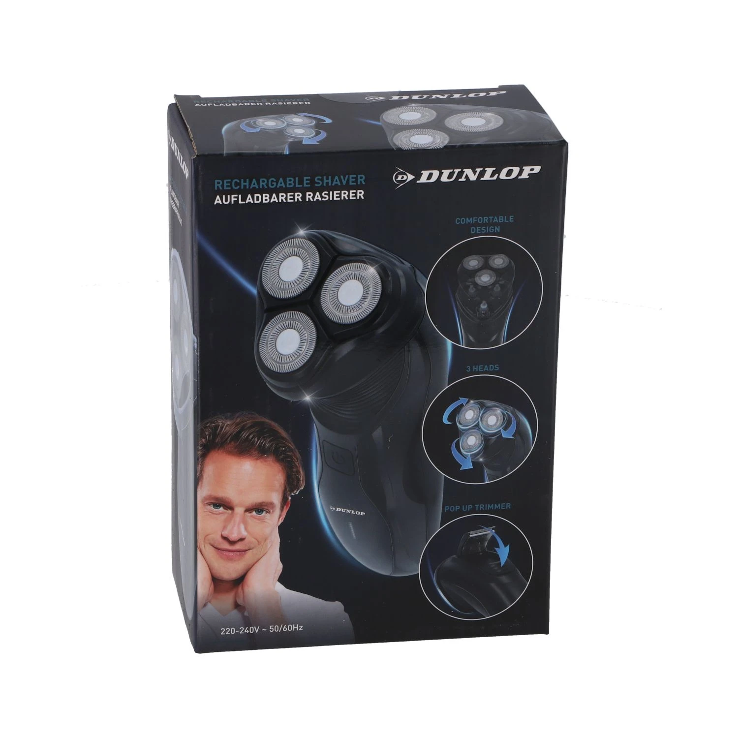 Dunlop Scheerapparaat 3-kops Oplaadbaar 4 Dunlop Scheerapparaat 3-kops Oplaadbaar - Afbeelding 2
